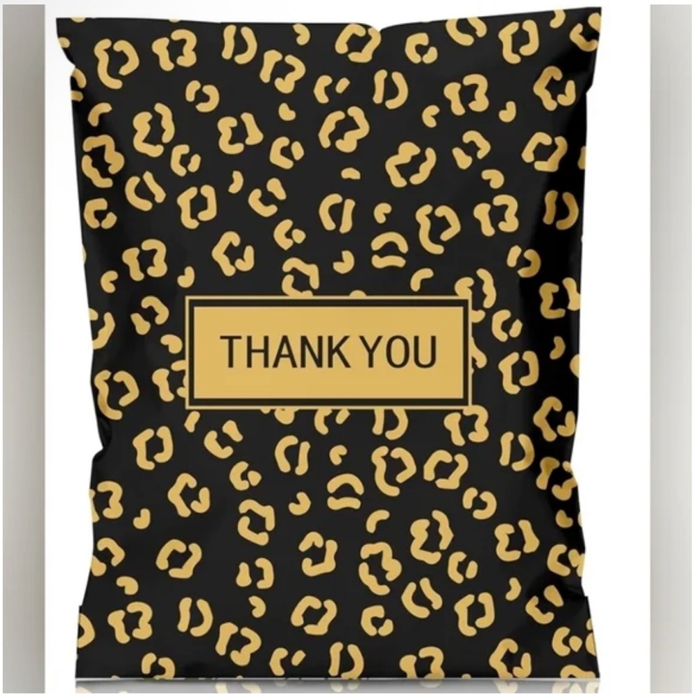 40 Leopard Print Thank You Poly Mailer Bags - Picture 5 of 5